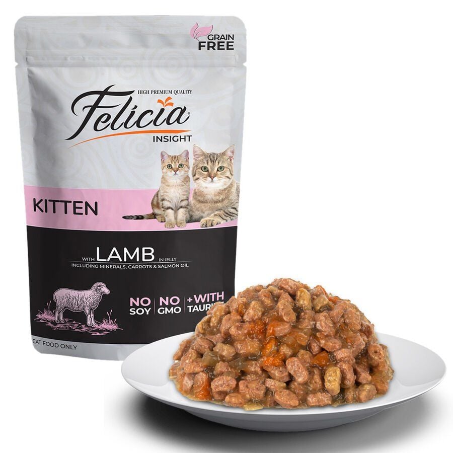 Felicia Tahılsız Yavru Kuzu Etli Pouch Yaş Kedi Maması 85 gr