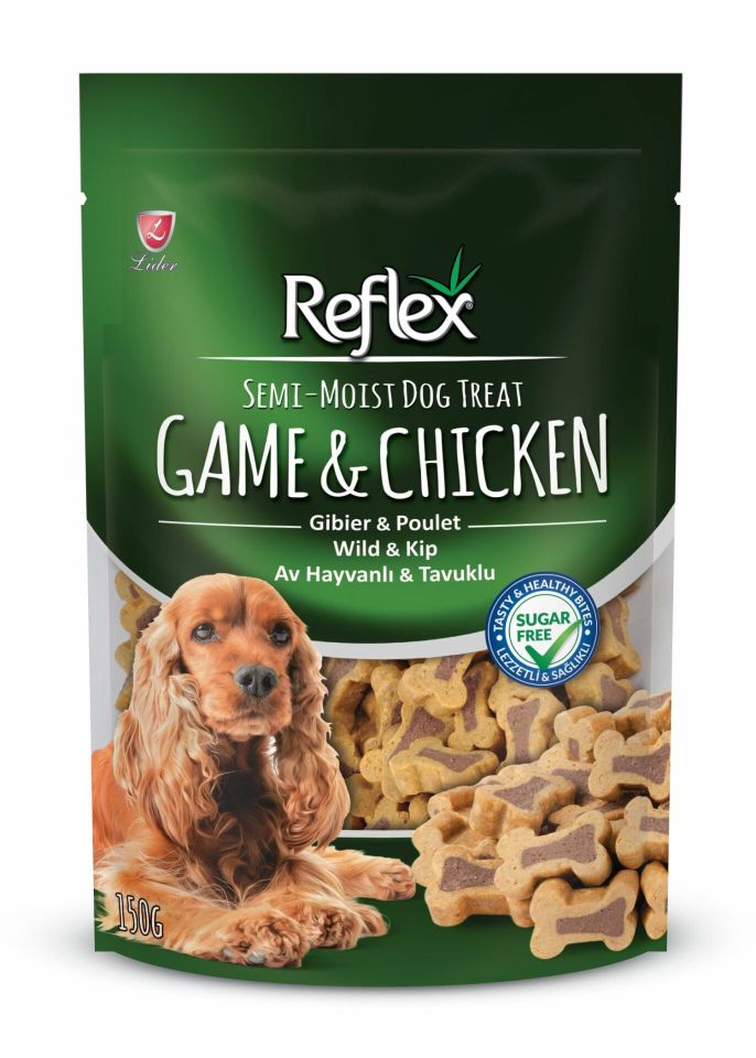 Reflex Köpek Ödülü Yumuşak Av Hayvanlı ve Tavuklu 150 Gr