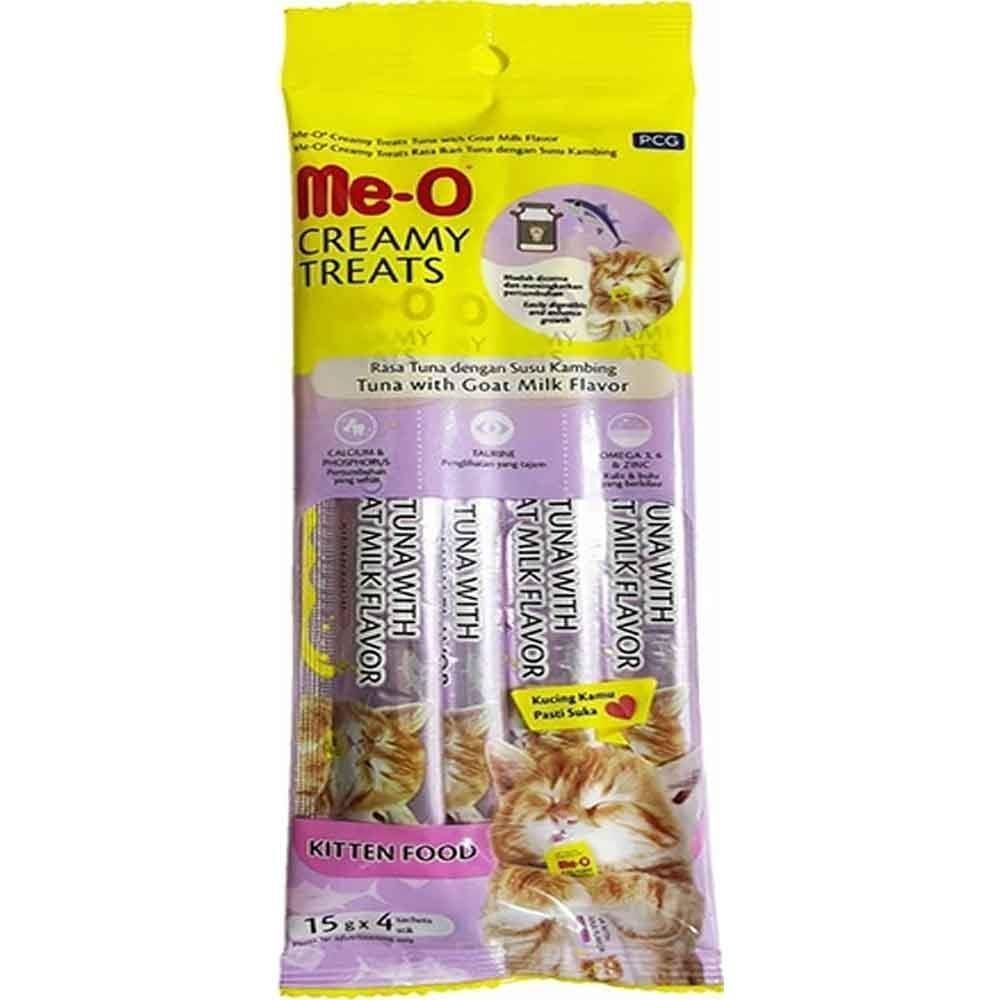 Meo Yavru Kedi Ödülü Krema Ton Balıklı ve Keçi Sütlü 4x15 gr