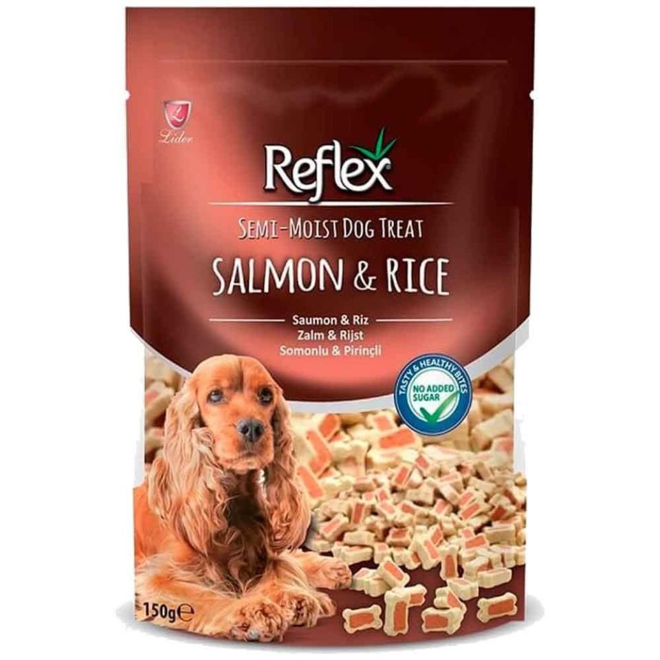 Reflex Köpek Ödülü Yumuşak Somonlu ve Pirinçli Kalp Mix 150 Gr