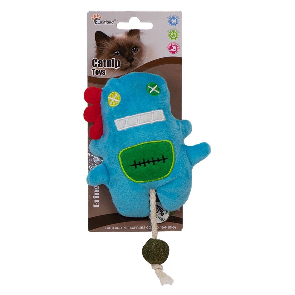 Eastland Catnipli Peluş Mavi Canavar 18cm Kedi Oyuncağı