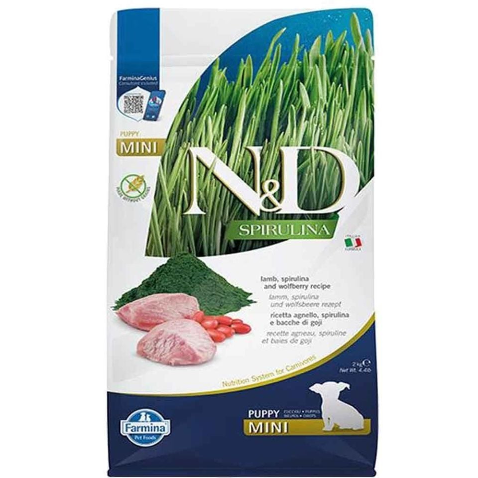 ND Spirulina Kuzu Etli Mini Irk Yavru Köpek Maması 2 KG