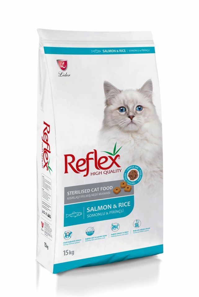 Reflex Somonlu Kısırlaştırılmış Yetişkin Kuru Kedi Maması 15 Kg