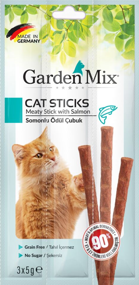 Gardenmix Somonlu Kedi Stick Ödül 3*5g